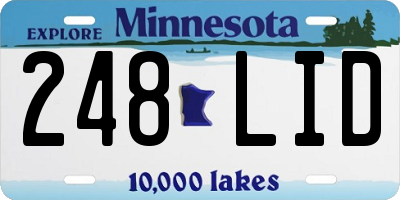 MN license plate 248LID