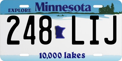 MN license plate 248LIJ
