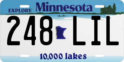 MN license plate 248LIL