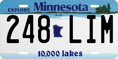 MN license plate 248LIM