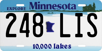 MN license plate 248LIS