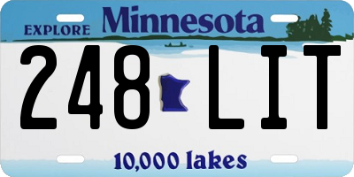 MN license plate 248LIT