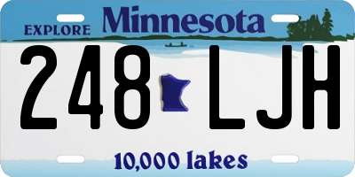 MN license plate 248LJH