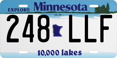 MN license plate 248LLF