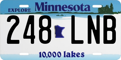 MN license plate 248LNB
