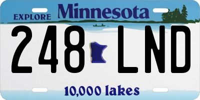 MN license plate 248LND