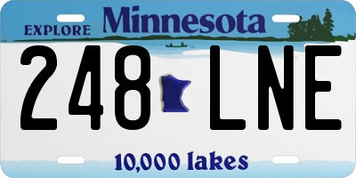 MN license plate 248LNE