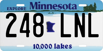 MN license plate 248LNL