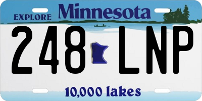 MN license plate 248LNP