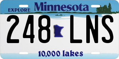 MN license plate 248LNS