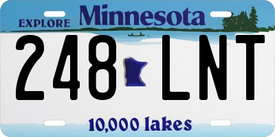 MN license plate 248LNT
