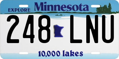 MN license plate 248LNU