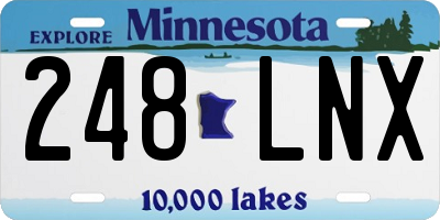 MN license plate 248LNX