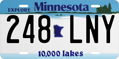 MN license plate 248LNY