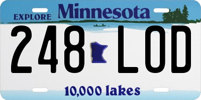 MN license plate 248LOD