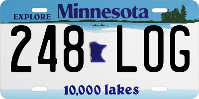 MN license plate 248LOG