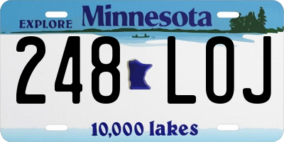 MN license plate 248LOJ