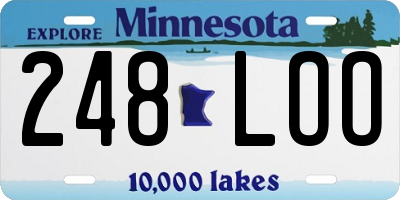 MN license plate 248LOO