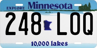 MN license plate 248LOQ