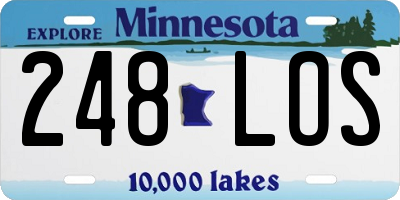 MN license plate 248LOS
