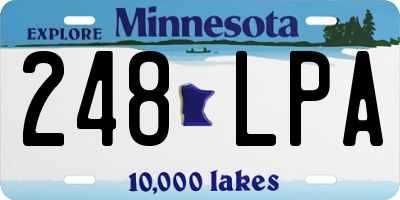 MN license plate 248LPA