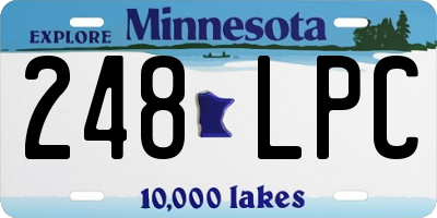 MN license plate 248LPC