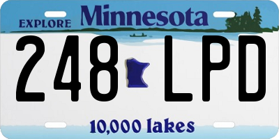 MN license plate 248LPD