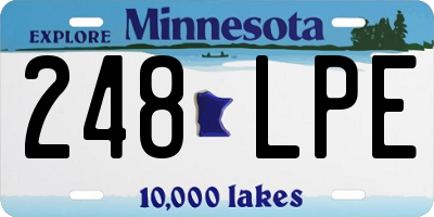 MN license plate 248LPE