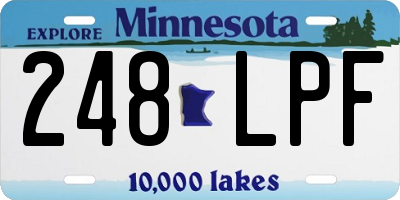 MN license plate 248LPF