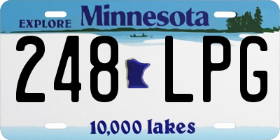 MN license plate 248LPG