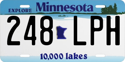 MN license plate 248LPH