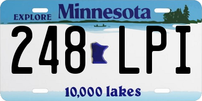 MN license plate 248LPI