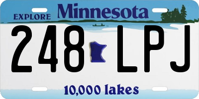 MN license plate 248LPJ