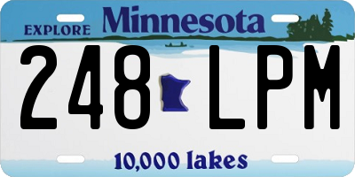MN license plate 248LPM