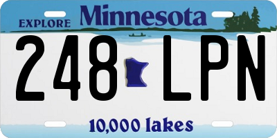 MN license plate 248LPN