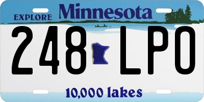 MN license plate 248LPO