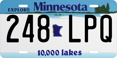 MN license plate 248LPQ