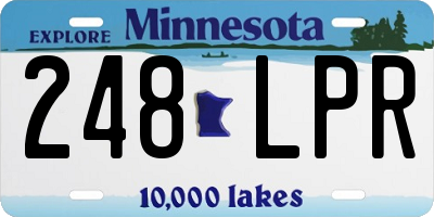 MN license plate 248LPR