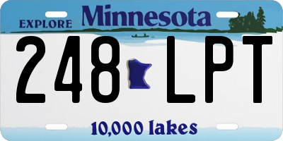 MN license plate 248LPT
