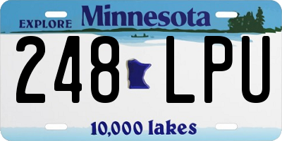 MN license plate 248LPU