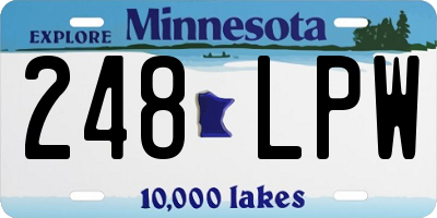 MN license plate 248LPW