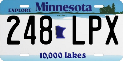 MN license plate 248LPX