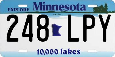 MN license plate 248LPY