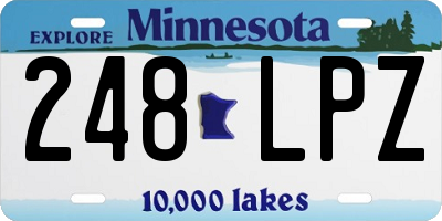 MN license plate 248LPZ
