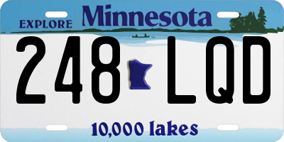 MN license plate 248LQD