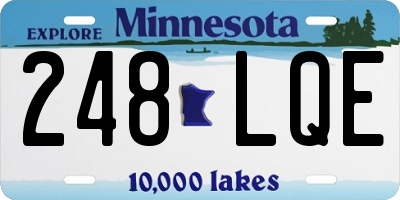 MN license plate 248LQE