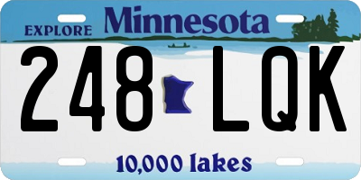 MN license plate 248LQK
