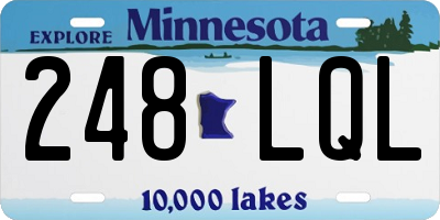 MN license plate 248LQL