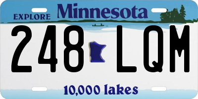 MN license plate 248LQM