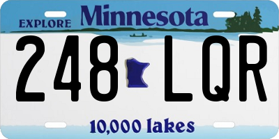 MN license plate 248LQR